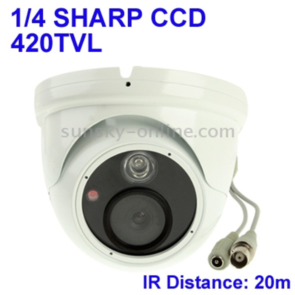 1 / 4 SHARP 420TVL Color Dome CCD Camera, IR Distance: 20m (Size: 117 x 117 x 95mm)