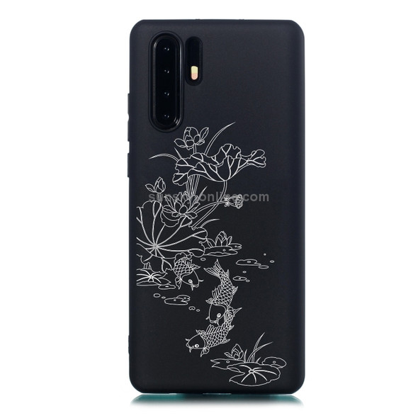 Lotus Pond Painted Pattern Soft TPU Case for Huawei P30 Pro