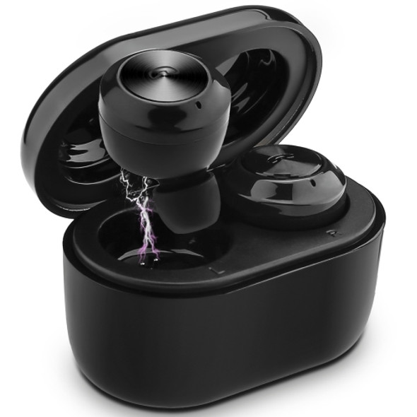 BTH-A6 Wireless Bluetooth 5.0 Earphone with Magnetic Charging Box (Black)