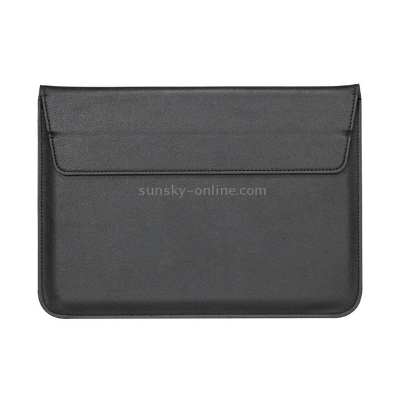 Universal Envelope Style PU Leather Case with Holder for Ultrathin Notebook Tablet PC 15.4 inch, Size: 39x28x1.5cm(Black)