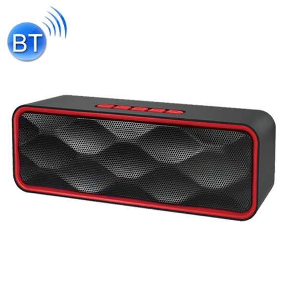 SC211 Multifunctional Card Music Playback Bluetooth Speaker, Support Handfree Call & TF Card & U-disk & AUX Audio & FM Function(Red)