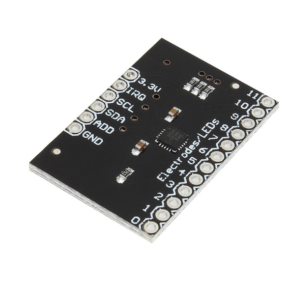 LDTR-WG0208 MPR121-Breakout-v12 Proximity Capacitive Touch Sensor Controller Keyboard Development Board (Black)