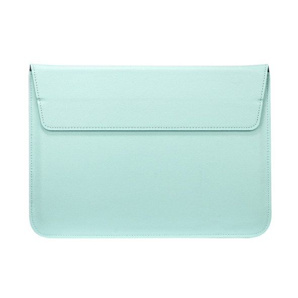 Universal Envelope Style PU Leather Case with Holder for Ultrathin Notebook Tablet PC 15.4 inch, Size: 39x28x1.5cm(Mint Green)