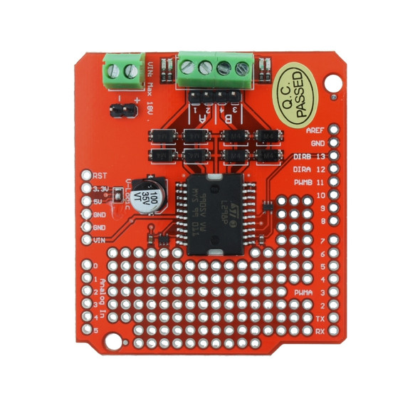 LDTR-WG0213 L298P DC Motor Driver Shield L298P Expansion Board (Red)