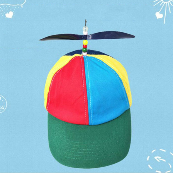 Color-block Children Baseball Cap Peaked Cap with Propeller, Random Color Delivery, Size:S?54-56cm?(Color Matching)