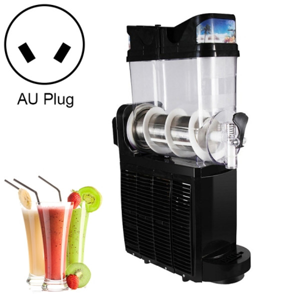 Single Cylinder Snow Melting Machine Large Capacity Smoothie Machine Milk Tea Shop Desktop Slush Fruit Juice Machine, Plug Standard:AU Plug(Black)