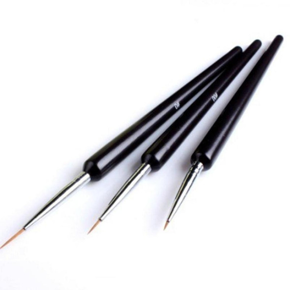 3 PCS Dotting Painting Drawing UV Gel Liner Polish Brush Tool Nail Art Pen