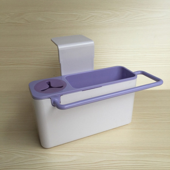 Easy Kitchen Suction Storage Box  Bathroom Kitchen Gadget Storage Box Draining Plastic Holder for Home Use, Random Color Delivery