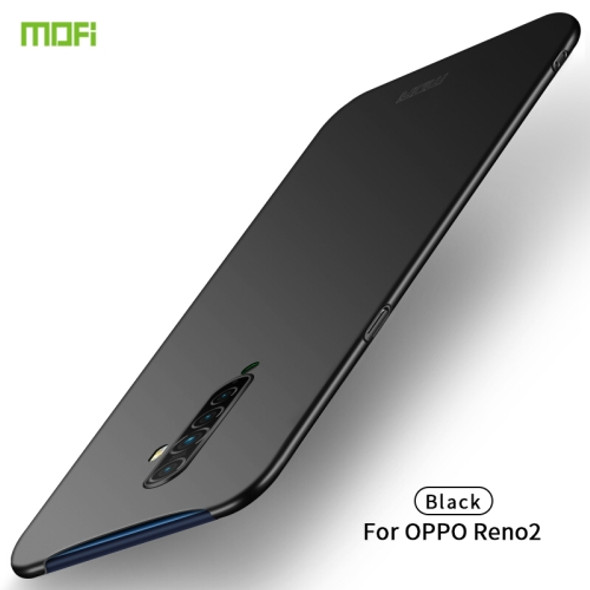 For OPPO Reno2 MOFI Frosted PC Ultra-thin Hard Case(Black)