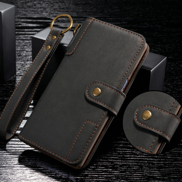 For Galaxy Note9 Cowhide Texture Horizontal Flip Leather Case with Holder & Card Slots & Wallet & Lanyard(Black)