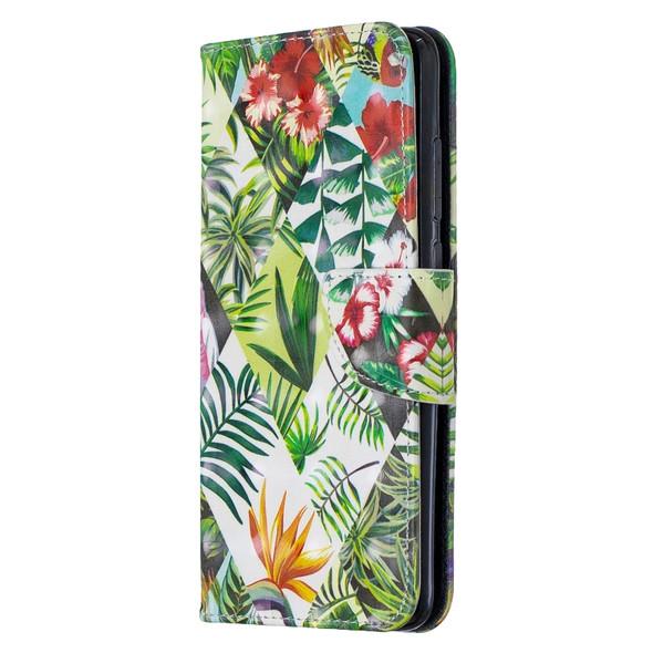 For Xiaomi Redmi Note 8 Pro 3D Pattern Colored Drawing Horizontal Flip Leather Case with Holder & Card Slots & Wallet(Banana Leaf)