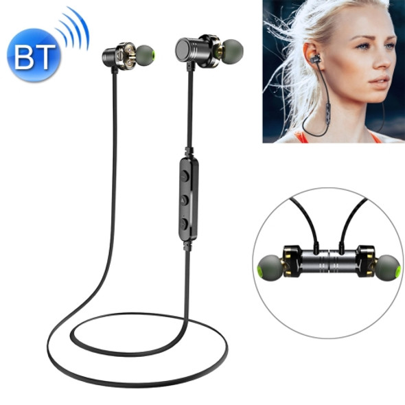 awei X670BL Outdoor Sports IPX4 Waterproof Anti-sweat Magnetic Fashion Stereo Bluetooth Earphone, For iPhone, Galaxy, Xiaomi, Huawei, HTC, Sony and Other Smartphones (Black)