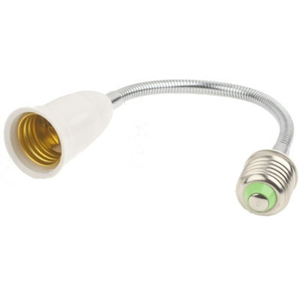 E27 to E27 Extend Extension Adapter for Light Lamp, Length: 23cm(White)