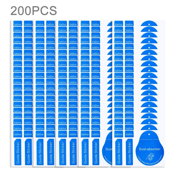 200 PCS Dust-absorber LCD Guide Sticker Dedust for Screen Glass