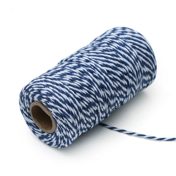 Two-color Cotton Thread Handmade DIY Drawstring Gift Box Packing Rope 2mm Thick (100m / Roll)(17)