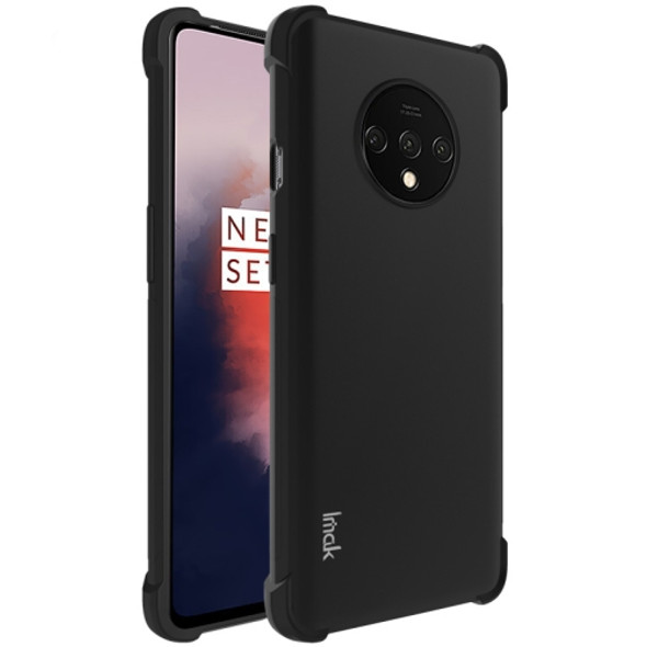 For OnePlus 7T IMAK All-inclusive Shockproof Airbag TPU Case, with Screen Protector(Black)