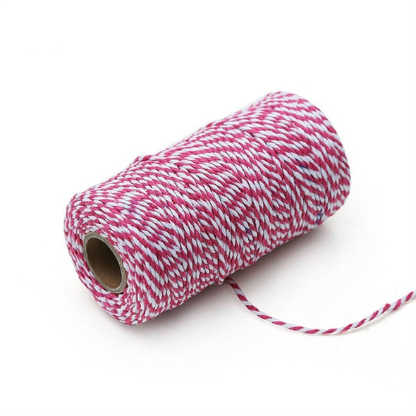 Two-color Cotton Thread Handmade DIY Drawstring Gift Box Packing Rope 2mm Thick (100m / Roll)(06)