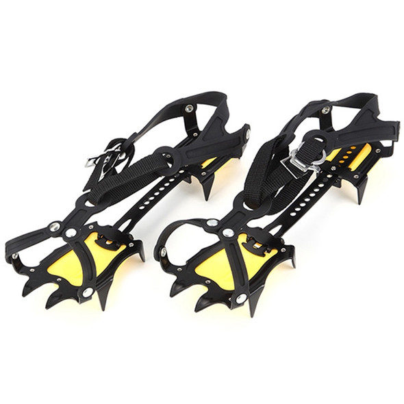 Aotu AT8701 One Pair 10 Teeth Anti-Slip Ice Gripper Snow Climbing Shoes Covers(Yellow)