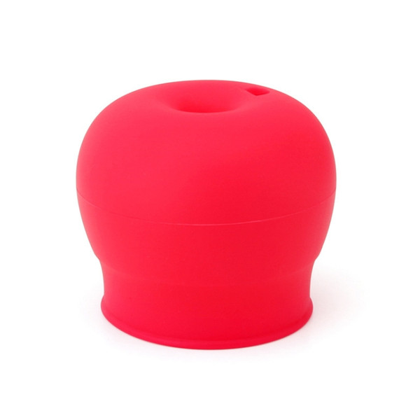 Straw Cup Lid Silicone Leakproof Cup Lid for Children(Red)