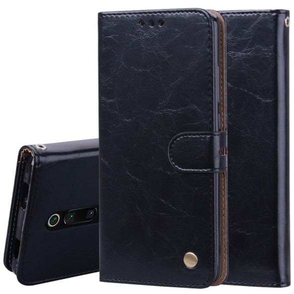 Business Style Oil Wax Texture Horizontal Flip Leather Case for Xiaomi Redmi K20 / K20 Pro, with Holder & Card Slots & Wallet (Black)
