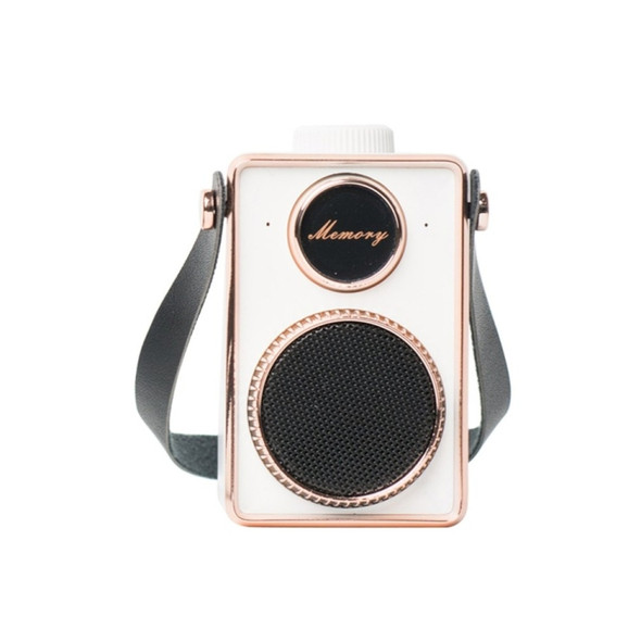 CM-3 Retro Super Bass Mini Portable Speaker Usb Handfree Small Music Speaker Mp3 Player With Microphone(White)
