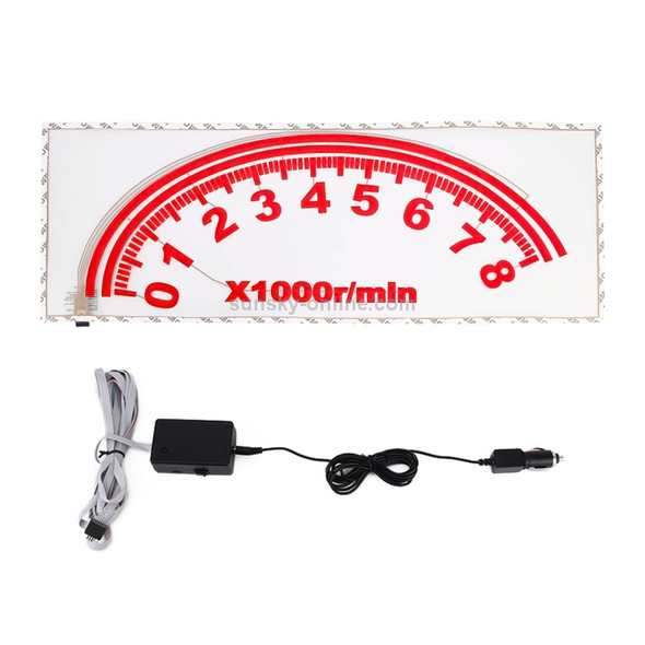Rear Windshield Speedometer Shape Decorative Light Music Rhythm Light, Cable Length: 3m(Red Light)
