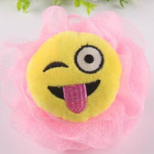 3 PCS Bath Flower Ball Super Soft Loofah Mesh Sponge(Pink Tongue)