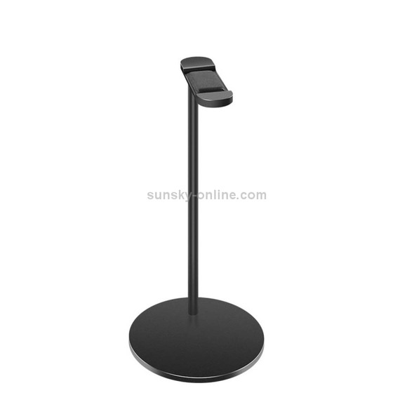 NB-Z3 Aluminum Alloy + Leather + Silicone Material Headphone Holder / Headset Stand(Black)