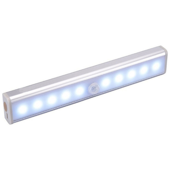 1.8W 10 LEDs White Light Wide Screen Intelligent Human Body Sensor Light LED Corridor Cabinet Light, Battery Version