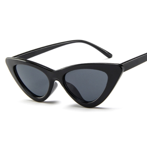 Sexy Ladies Cat Eye Sunglasses Women Vintage Sun Glasses(Black Grey)