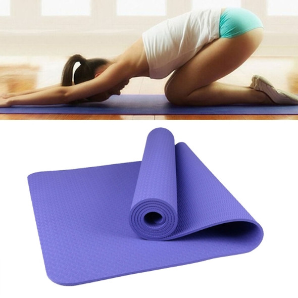 6mm Thickness Eco-friendly TPE Anti-skid Home Exercise Yoga Mat, Size:183*61cm(Purple)