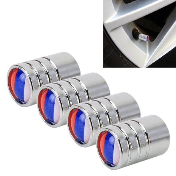 4 PCS Russian Flag Pattern Gas Cap Mouthpiece Cover Gas Cap Tire Cap Car Motor Bicycle Tire Valve Caps