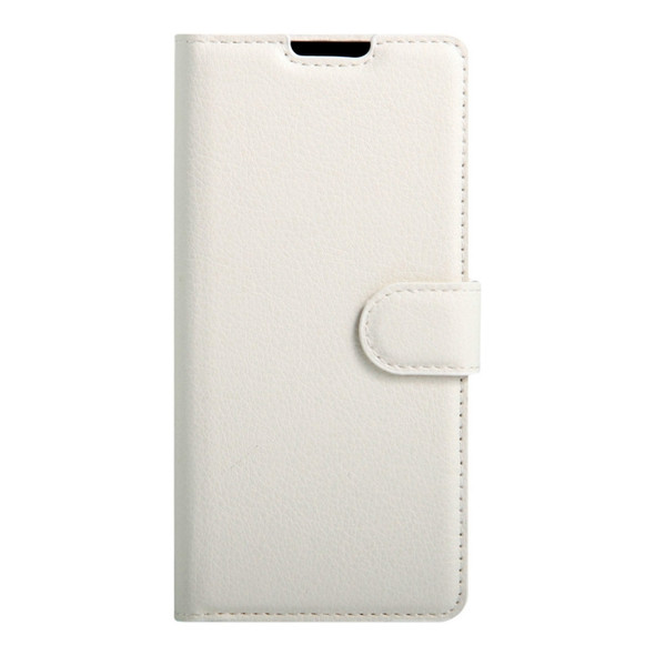 For Sony Xperia E5 Litchi Texture Horizontal Flip Leather Case with Magnetic Buckle & Holder & Card Slots & Wallet(White)