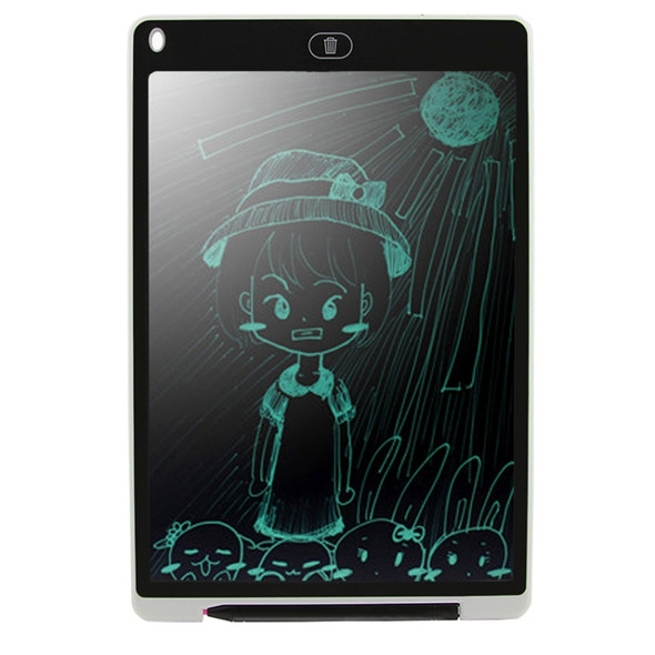 CHUYI Portable 12 inch LCD Writing Tablet Drawing Graffiti Electronic Handwriting Pad Message Graphics Board Draft Paper with Writing Pen, CE / FCC / RoHS Certificated(White)