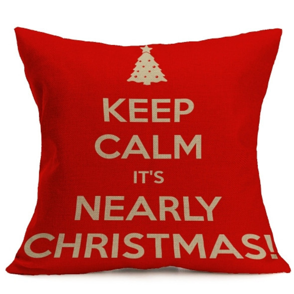 Christmas Festival Pattern Car Sofa Pillowcase with Decorative Head Restraints Home Sofa Pillowcase, L, Size:43*43cm