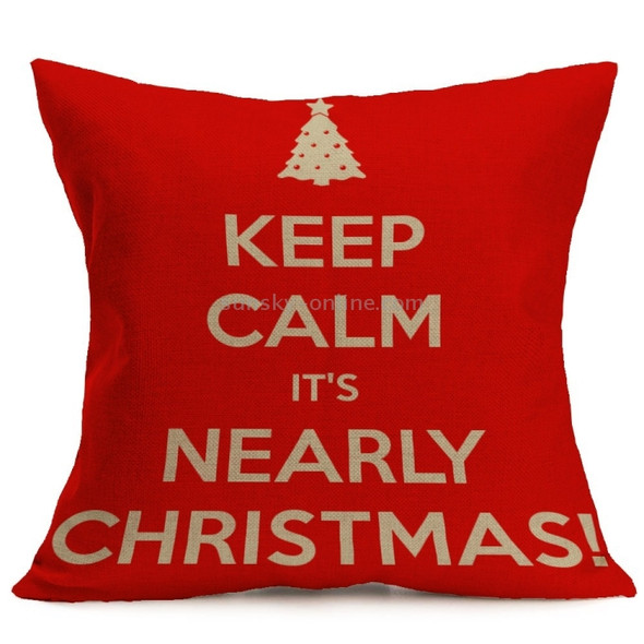 Christmas Festival Pattern Car Sofa Pillowcase with Decorative Head Restraints Home Sofa Pillowcase, L, Size:43*43cm