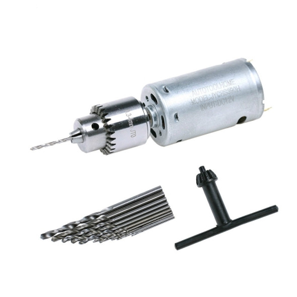 Simple Small Hand Electric Drill Electric Grinder Drilling Polishing Polishing Drill Set, Style:390/395 with 10 Drill Bits