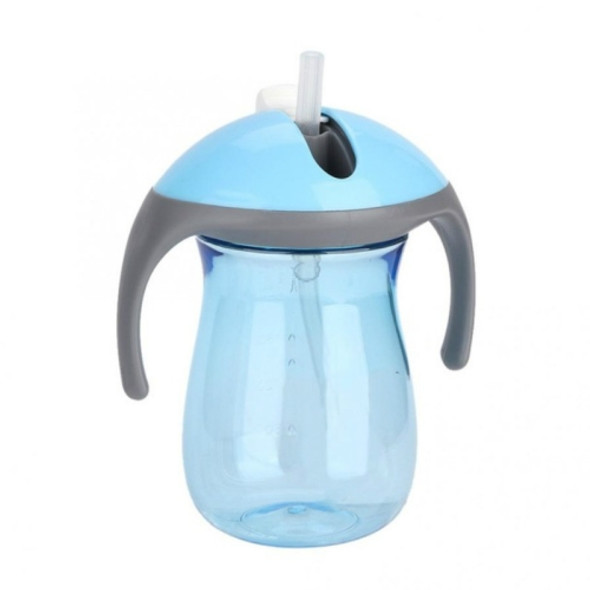 Anti-Flatulence Anti-Fall 300ML Children Straw Cup(Blue)