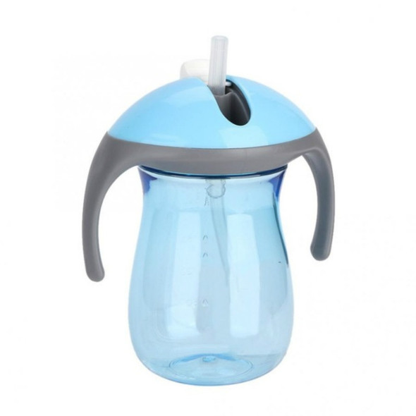 Anti-Flatulence Anti-Fall 300ML Children Straw Cup(Blue)