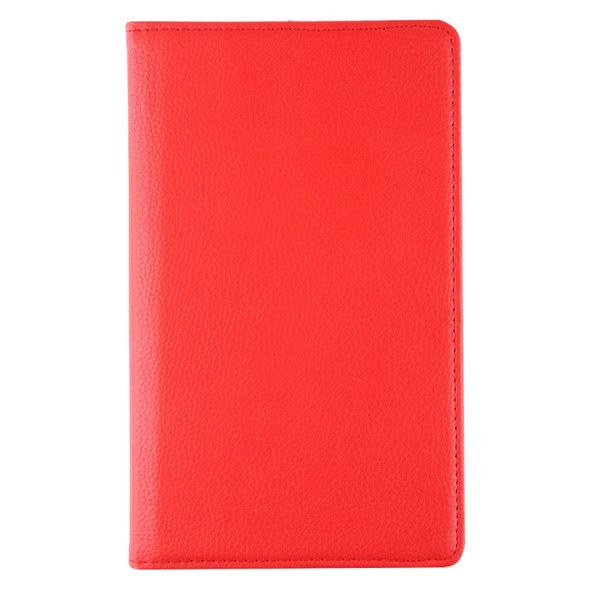 Litchi Texture Rotating ClassicBusiness Horizontal Flip Leather Case for Galaxy Tab A 8.0 T290 / T295 (2019), with Holder (Red)