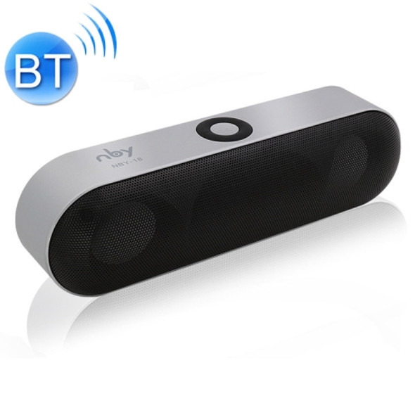 NBY-18 Mobile Phone Wireless Bluetooth Multi-function Mini Speaker, Support TF Card(Silver Grey)