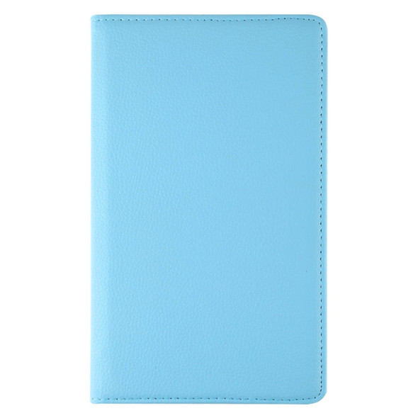 Litchi Texture Rotating ClassicBusiness Horizontal Flip Leather Case for Galaxy Tab A 8.0 T290 / T295 (2019), with Holder (Sky Blue)