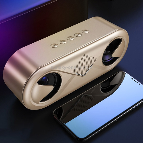 S6 Portable Subwoofer Mini Card Bluetooth Speaker (Gold)