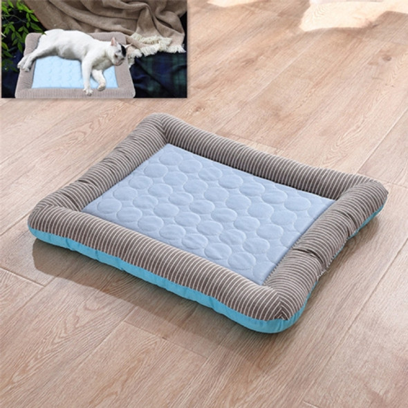 Summer Ice Silk Nest Pads Small and Medium-sized Multifunctional Cool Pet Nest Dog Cat Pad, Size:M(Blue)