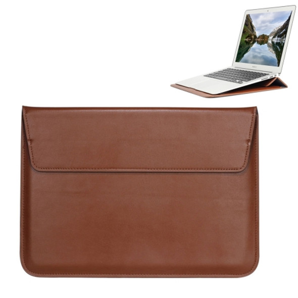 Universal Envelope Style PU Leather Case with Holder for Ultrathin Notebook Tablet PC 11.6 inch, Size: 32.5x21.5x1cm(Brown)
