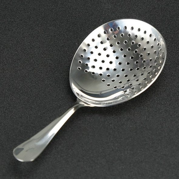 Stainless Steel Ice Filter Spoon Bartending Equipment, Specification:Silver Without Holes