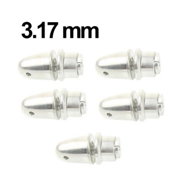 5 PCS 3.17mm Plane Fixed Pitch Propeller Adapter Bullet(Silver)