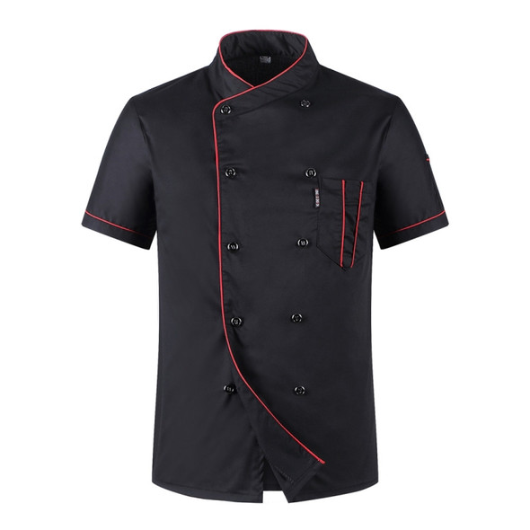 Hotel Restaurant Catering Work Clothes for Men and Women, Size:M(Black)