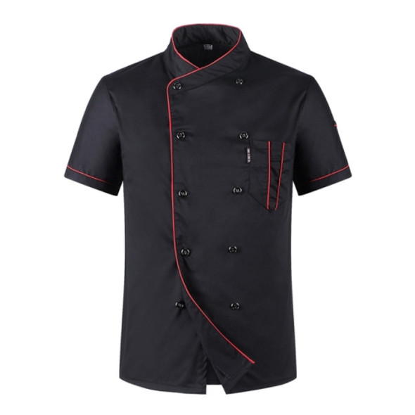 Hotel Restaurant Catering Work Clothes for Men and Women, Size:L(Black)