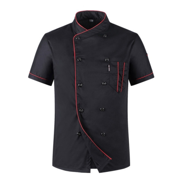 Hotel Restaurant Catering Work Clothes for Men and Women, Size:XXL(Black)